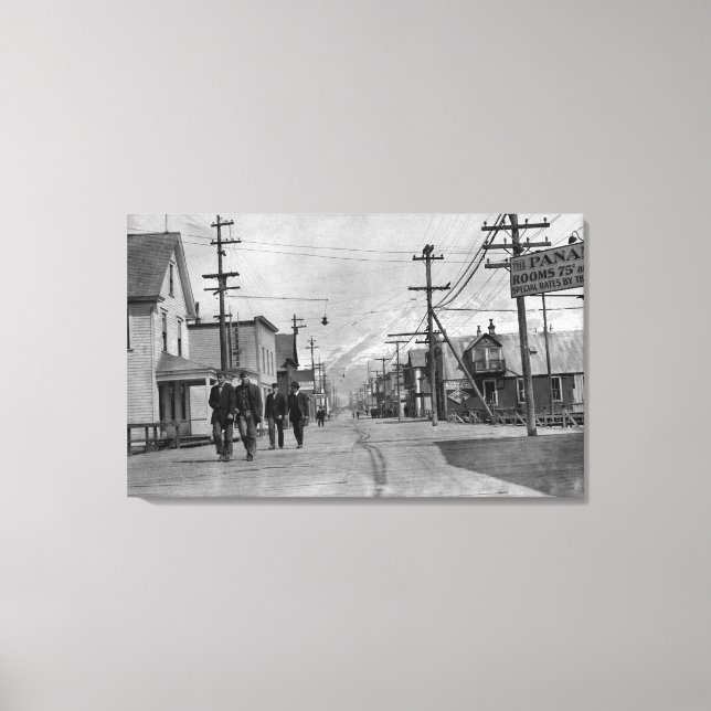 Street Scene in Valdez, Alaska Photograph Canvas Print (Front)