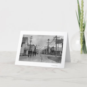 Street Scene in Valdez, Alaska Photograph Card