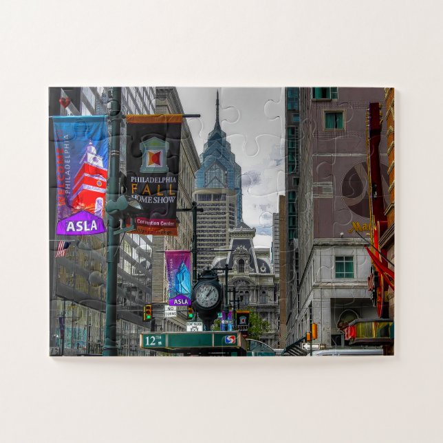 Street Scene Philadelphia Jigsaw Puzzle (Horizontal)