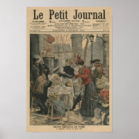 Street scenes of Paris breakfast in open air