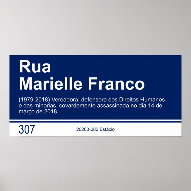 Street sign - Marielle Franco (Front)