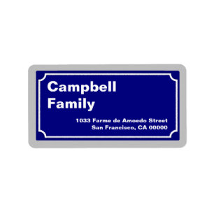 street sign personalised new label