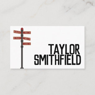 street sign travel modern abstract business card