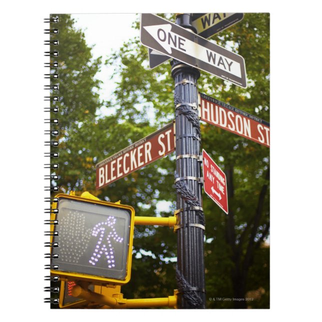 Street Signs 2 Spiral Notebook (Front)