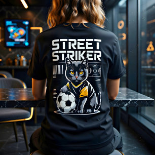 Street Striker Cat Funny Soccer Gift T-Shirt