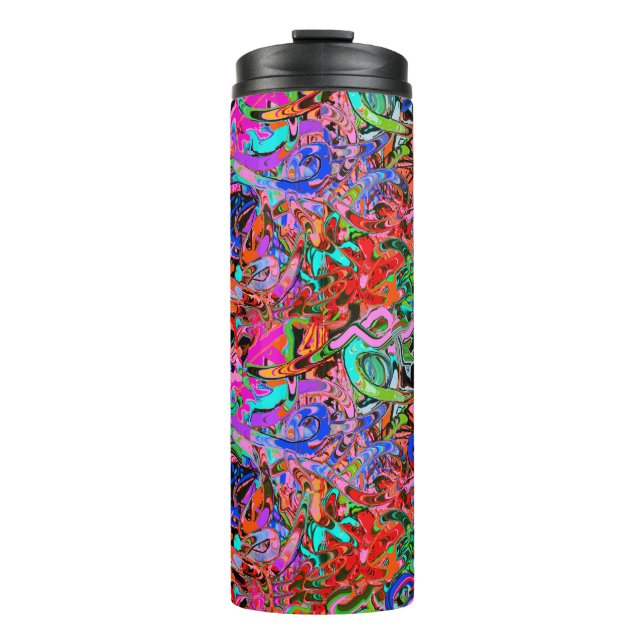 Street style graffiti  thermal tumbler (Front)