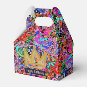 Street style graffiti with crown favour box