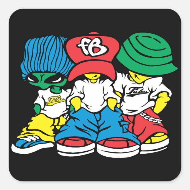 Street Style Squad” Square Sticker (Front)