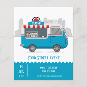 Street truck food sushi flyer