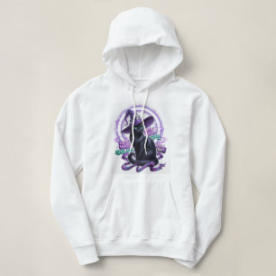 Street Vibe Witch: Black Cat Graffiti 3D Crop Hoodie