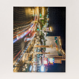 Street View of Las Vegas Nevada in the Evening Jigsaw Puzzle