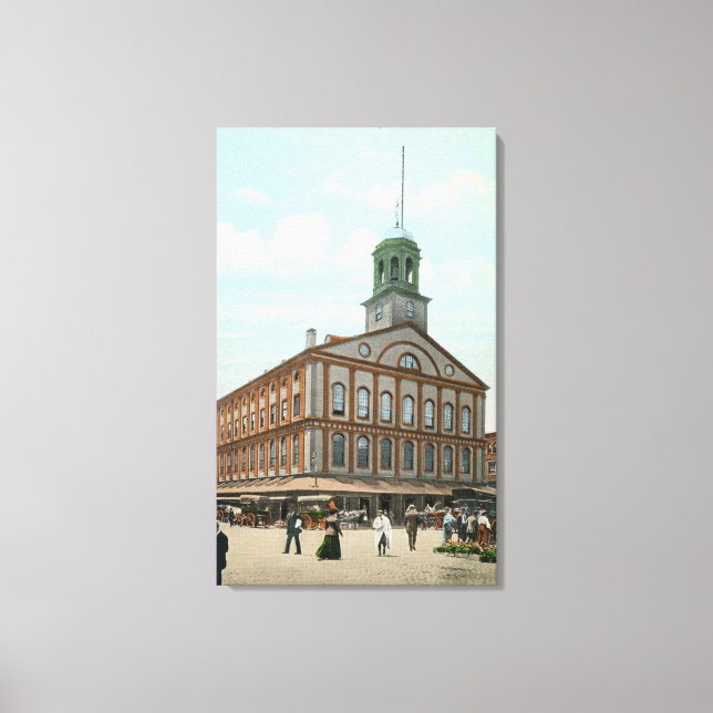 Street View of the Faneuil Hall Canvas Print (Front)