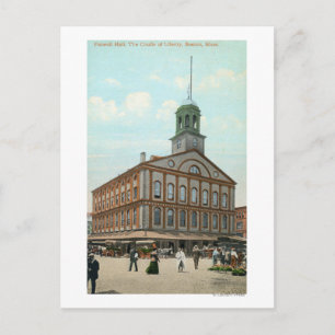 Street View of the Faneuil Hall Postcard