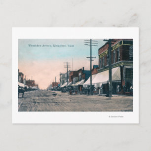 Street View of Wenatchee Avenue Postcard