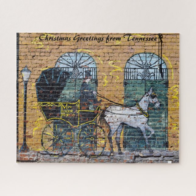 Street Wall Mural Tennessee. Christmas Greetings Jigsaw Puzzle (Horizontal)