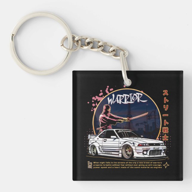 Street Warrior Samurai - Skyline Driver Key Ring (Front)