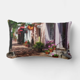 Street With Art Gallery and Tobacconist Alexandria Lumbar Cushion