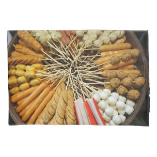 streetfood from a asian market pillowcase