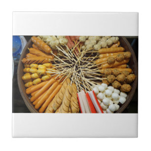 streetfood from a asian market tile