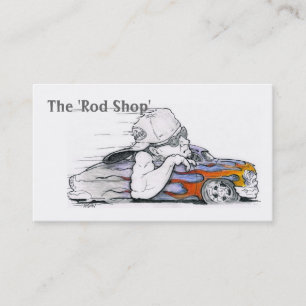 Streetrod Cartoon Automotive Business Cards
