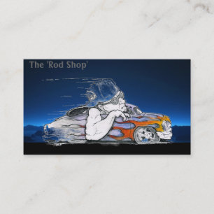 Streetrod Cartoon Automotive Business Cards