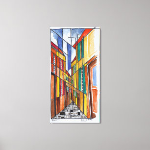Streets of Bastia Corsica, France Canvas Print