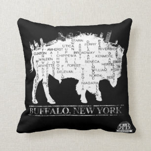 Streets of Buffalo NY Pillow