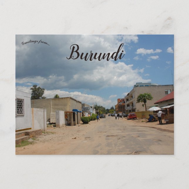 Streets of Bujumbura Burundi Postcard (Front)