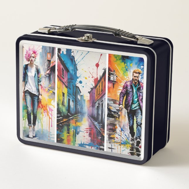 Streets Of Colour Metal Lunch Box (Front)