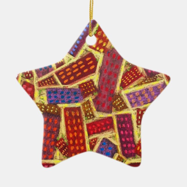 Streets Of Gold Heaven Star Holiday Ornament (Front)