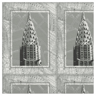 Streets of New York with Empire State Building Fabric