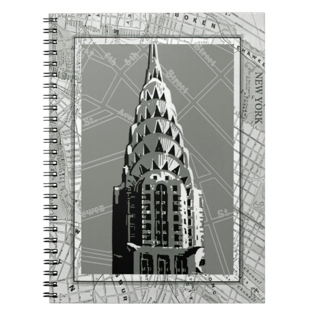 Streets of New York with Empire State Building Spiral Notebook (Front)