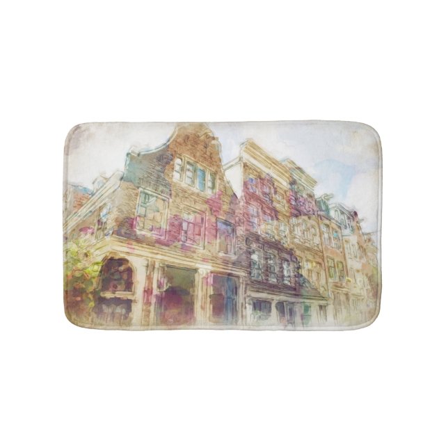 Streets of Old Amsterdam Bath Mat (Front)
