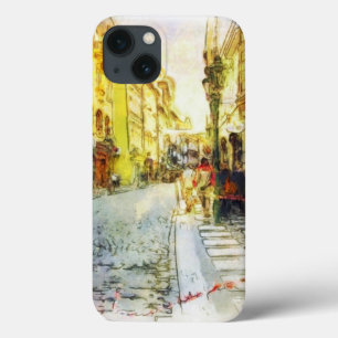 Streets of Old Prague watercolor iPhone 13 Case