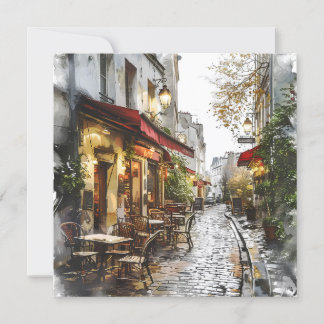 Streets Of Paris Blank Card
