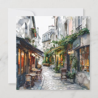 Streets Of Paris Blank Card