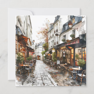 Streets Of Paris Blank Card
