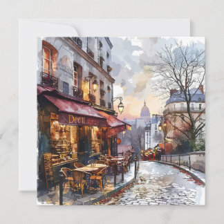 Streets Of Paris Blank Card