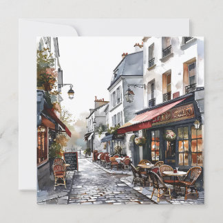 Streets Of Paris Blank Card