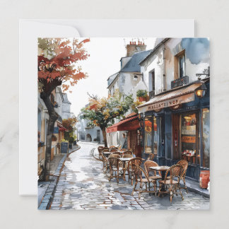 Streets Of Paris Blank Card