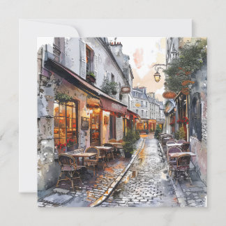 Streets Of Paris Blank Card