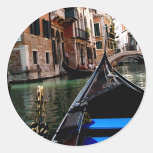 Streets of Venice Classic Round Sticker