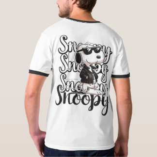 Streetwear Cartoon Dog Back Print T-Shirt