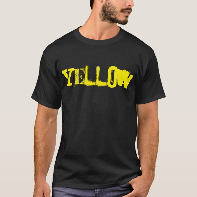 STREETWEAR FASHION TEXT YELLOW FONT T-Shirt (Front)