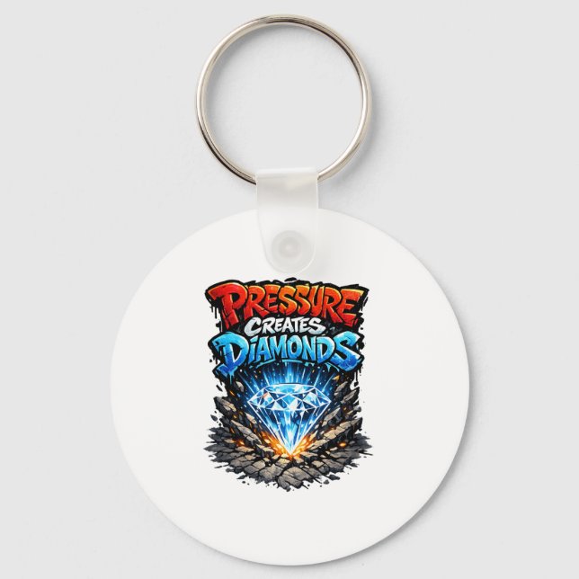 Streetwear Motivation Graphic Key Ring (Front)