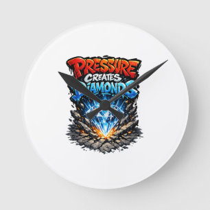 Streetwear Motivation Graphic Round Clock