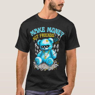 Streetwear Retro Matching Gamma Blue  T-Shirt