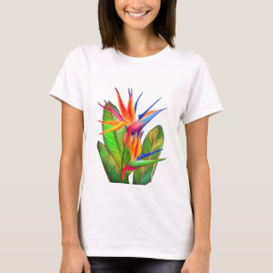 Strelitzia Bird of Paradise Flower T-Shirt