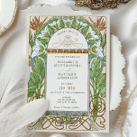 Strelitzia Colourful Wedding Art Nouveau Mucha Invitation<br><div class="desc">Introducing the Strelitzia wedding invitation, inspired by the artwork of Alphonse Mucha. This elegant birds of paradise design features stunning strelitzia flowers, symbolising the beauty of love and commitment. The invitation is printed on high-quality card stock and features a sophisticated font for the event details. The back of the invitation...</div>