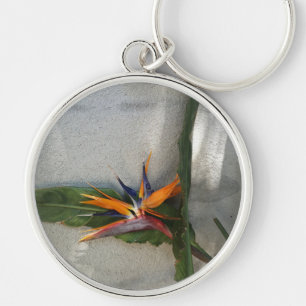 strelitzia flower keychain